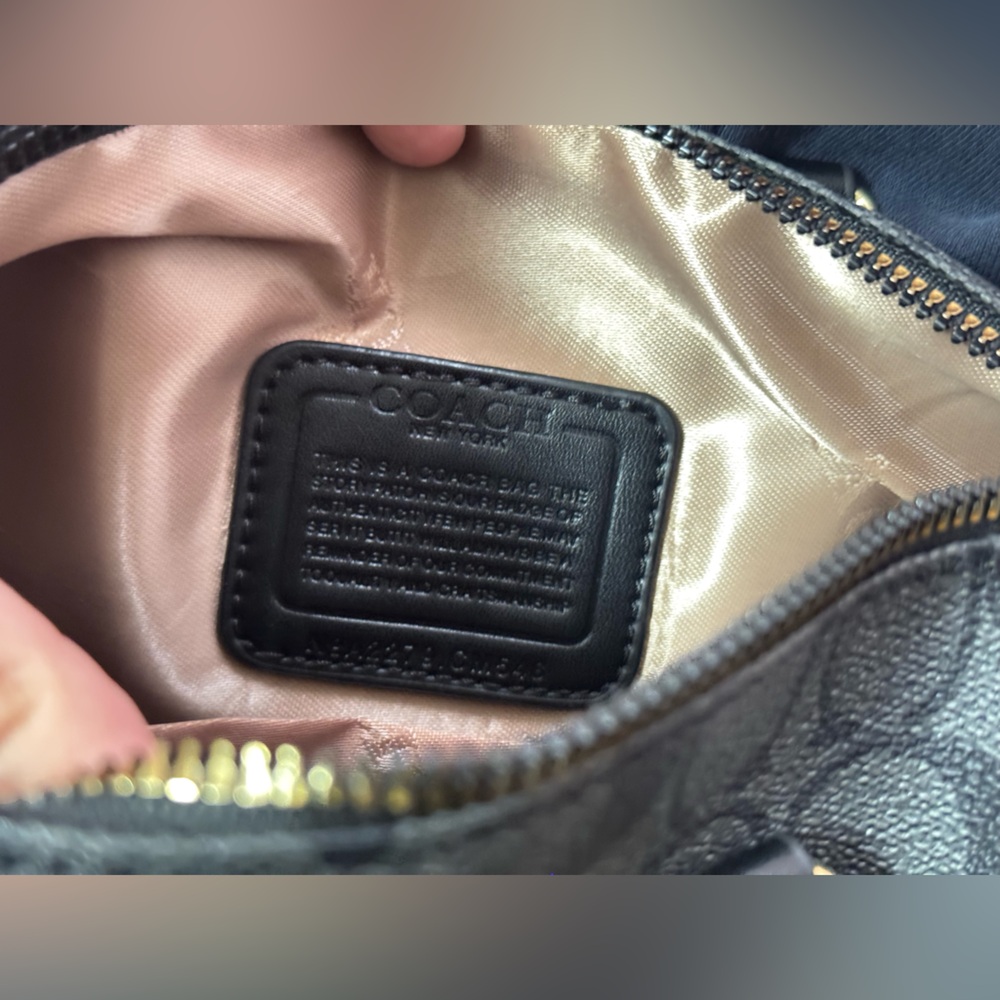 Coach Black Leather Mini Bag with Gold Hardware - Picture 5 of 5